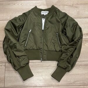Steve Madden Khaki Green Bomber Jacket